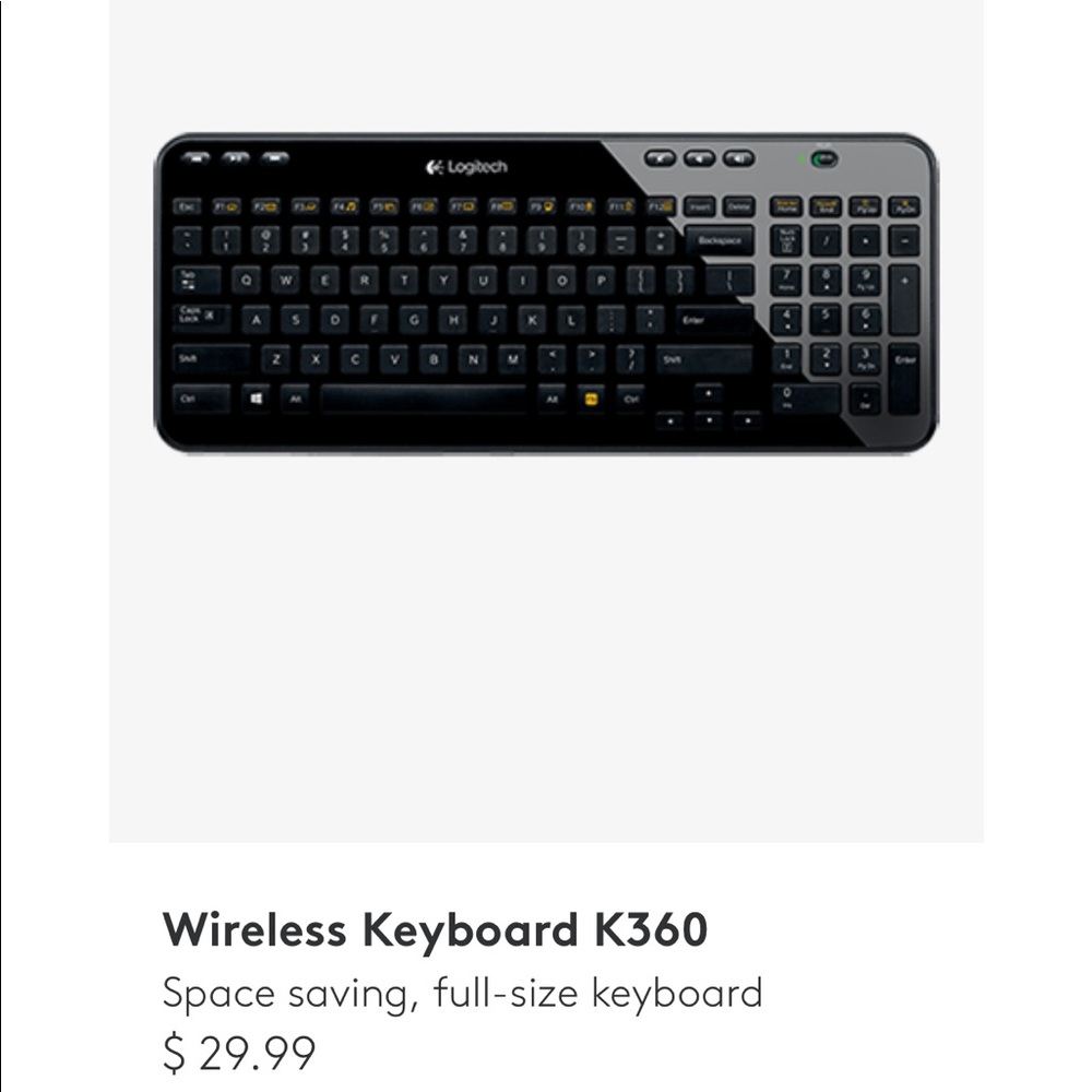 Logitech k360 wireless keyboard - Picture 2 of 16